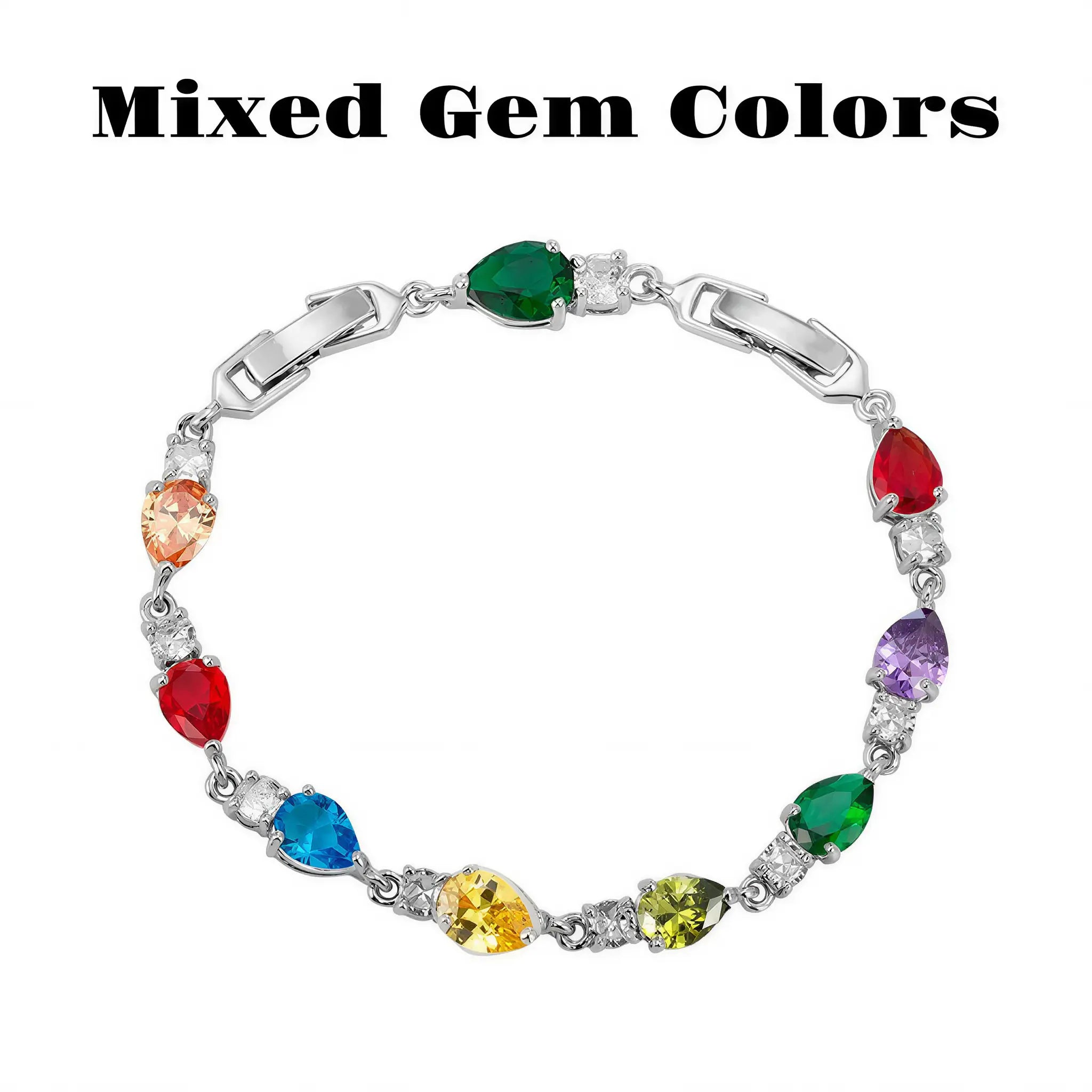 Pear Cut CZ Tennis Bracelet
