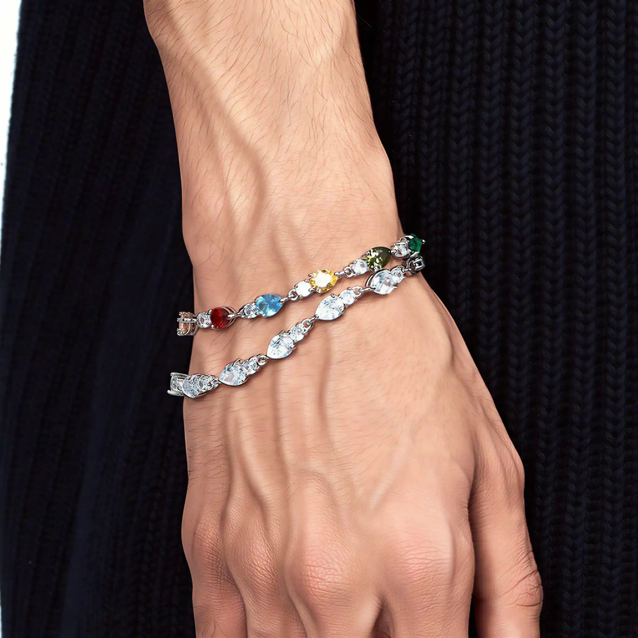 Pear Cut CZ Tennis Bracelet