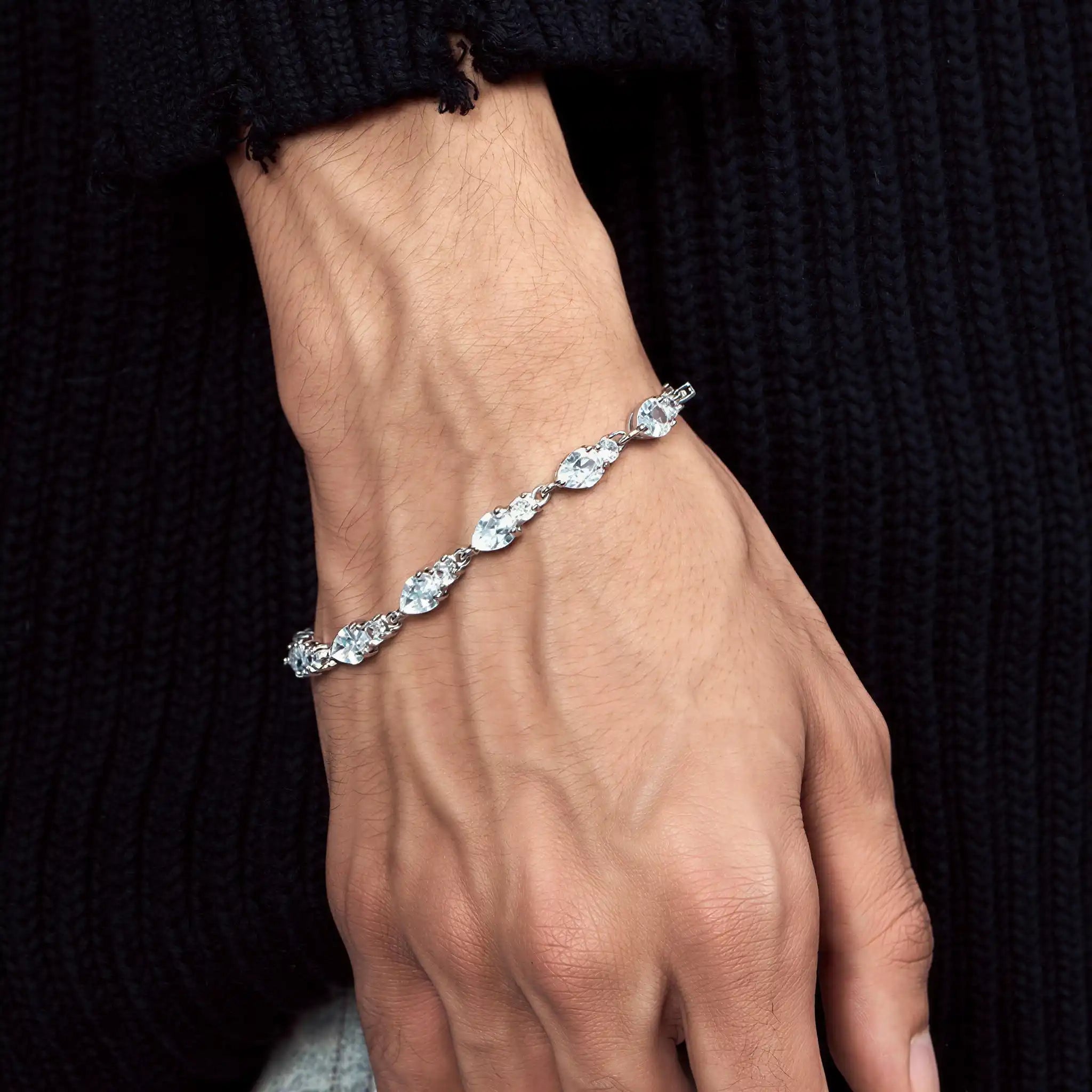 Pear Cut CZ Tennis Bracelet